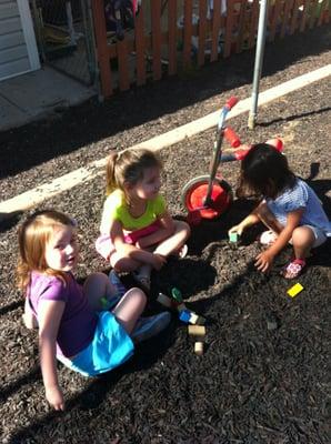 Building blocks at recess