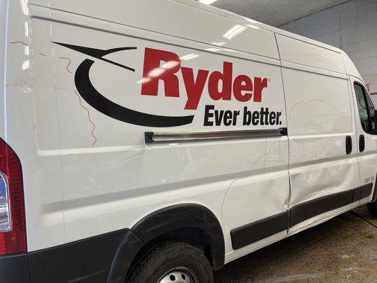 Hey! check out how this van made its way in to our shop! Now look at the next picture