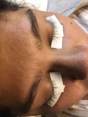 Before full volume lash set