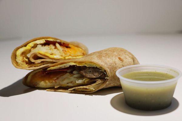 Introducing our Five Speed Breakfast Burrito! Taste the quality within.