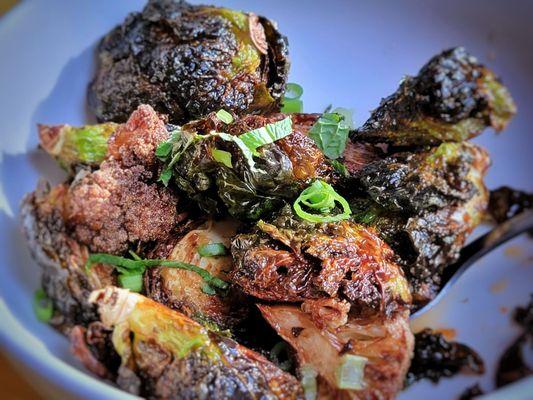 Fried Brussel Sprouts and Coliflower.