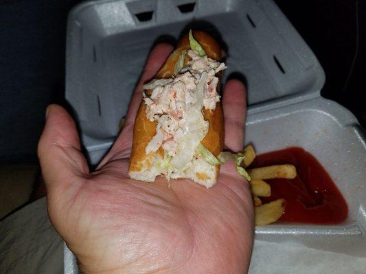 Kinda small lobster roll.