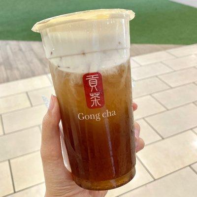 Milk foam wintermelon tea