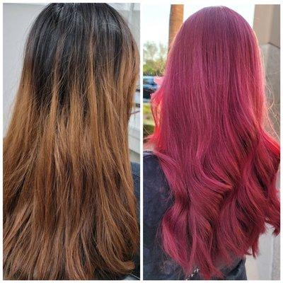 Magenta hair color