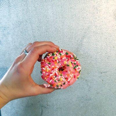 Hello there you pink, sprinkled, bundle of donuty-goodness!