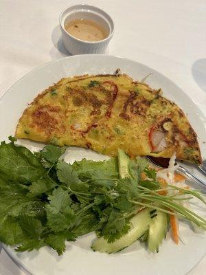 viet crepe with pork and shrimp