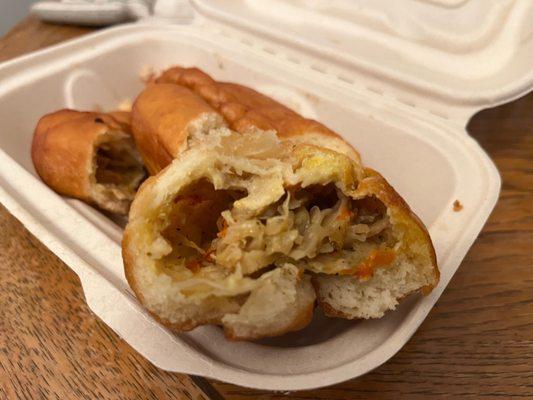 Fried piroshki with cabbage ROTTEN inside