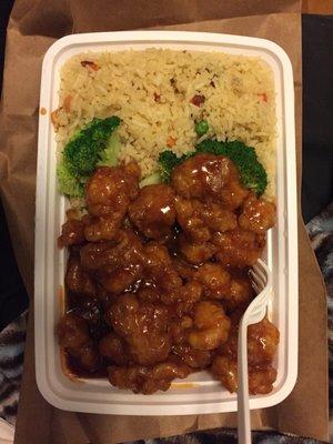 General tso's combo (extra spicy!)