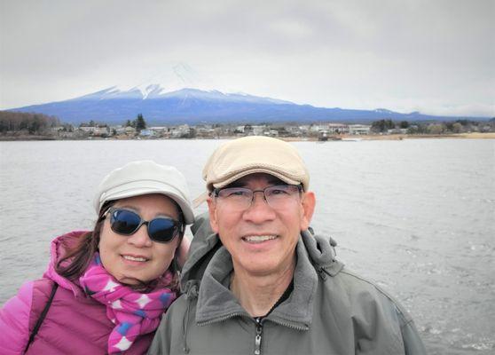 Mt Fuji in the background.