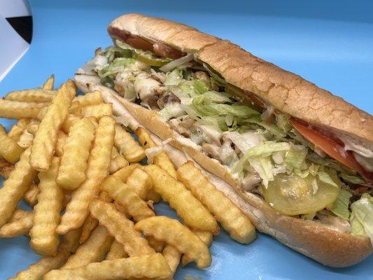 Grilled chicken Po-Boy