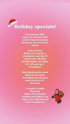 Current holiday specials!