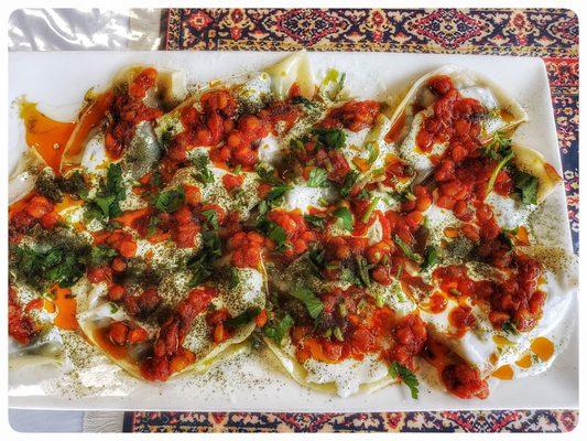 Afghan Ashaki, ( vegetarian Dumplings). They also have this non vegetarian which I hear is also outstNding.