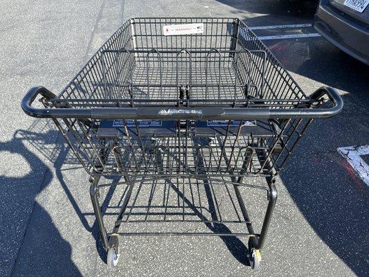 Didn't realize I was using a wider cart until I was trying to squeeze by people in the aisle and couldn't