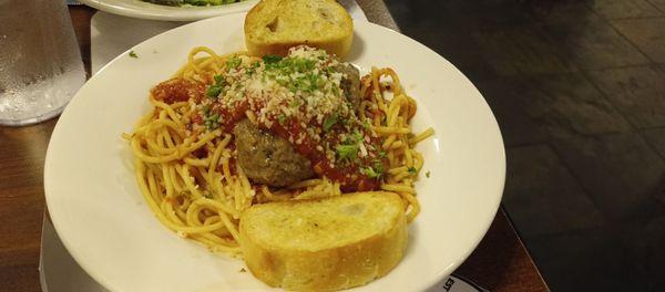 Outstanding meatballs and spaghetti.