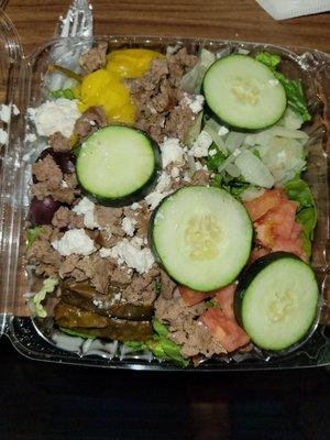 Gyro salad,  "extra" gyro