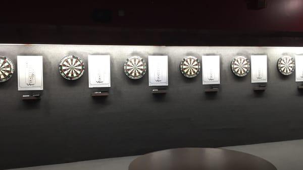 A few of their 18 well lit well spaced dartboards.