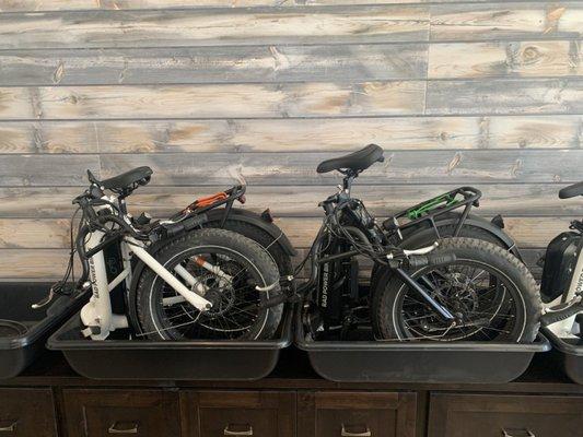 Folded e-bikes that can be put into a vehicle and taken on the go!