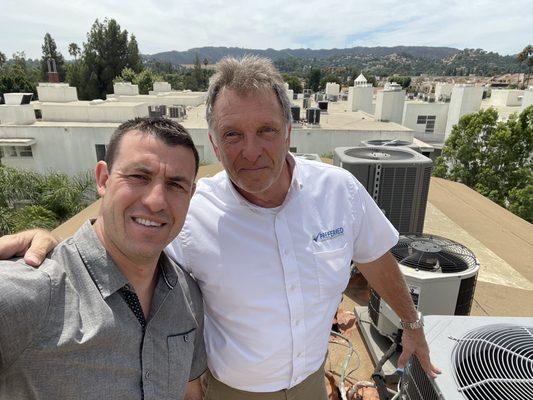 Love getting on the roof and checking out AC's with my amazing inspector Jack from Preferred Home Inspection.