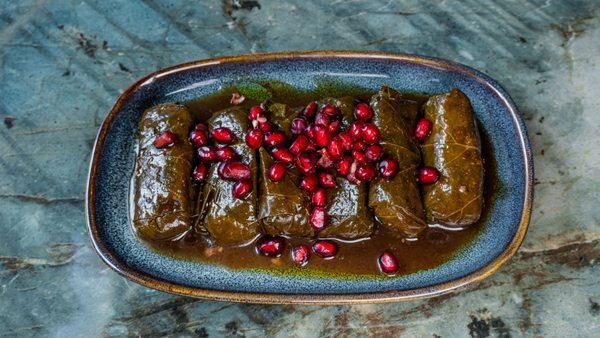 Dolmas (Vegetarian Stuffed Grape Leaves)