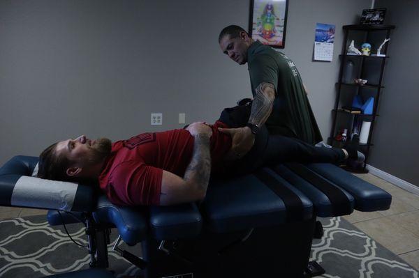 Fascial Stretch Therapy session for this bodybuilder.