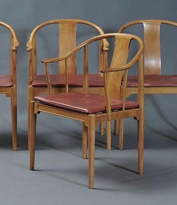 Hans Wegner, set of four "China" chairs, sold $8,400