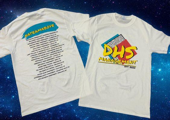 DHS Management tees for company staff appreciation day