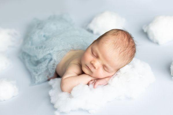 Boy's newborn photography in studio San Diego area.