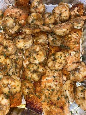 Salmon & shrimp platter personal pan*