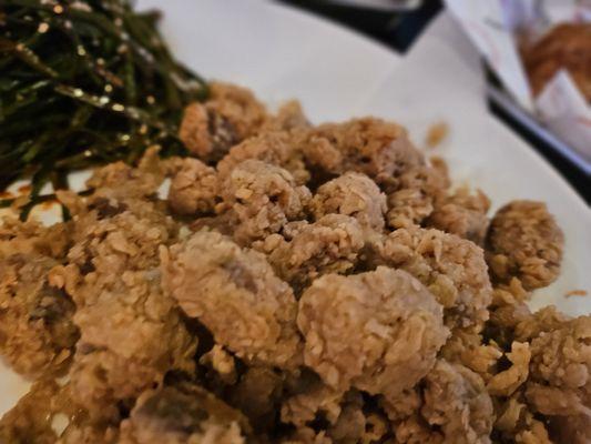 Fried Gizzards with Garlic chives