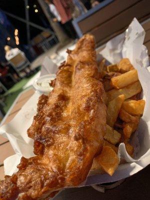 Fish and Chips from the Pie Society food truck.