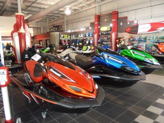 Kawasaki Jet Ski watercraft and Yamaha Waverunners are ALWAYS on display at the Motorplex!  We will EARN YOUR BUSINESS!