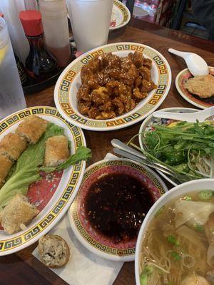 Fried Spring roll (Vietnamese)   Sesame chicken