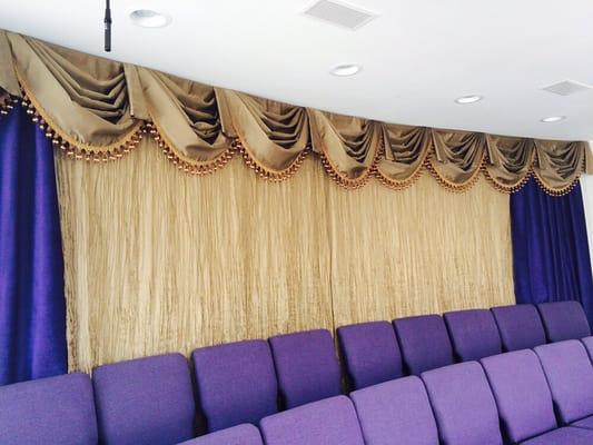 Custom made drapes.