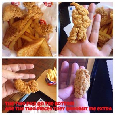 This is what the country chicken strip basket looks like now! Not worth the money!