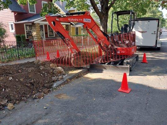 Our excavation crew makes sure our dig sites are safe and contained