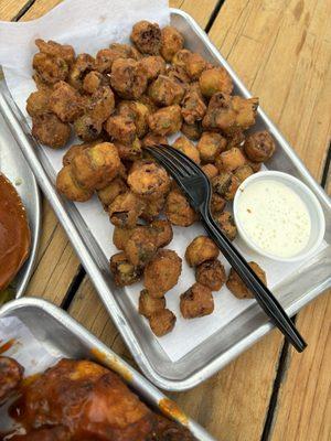 Fried okra & ranch