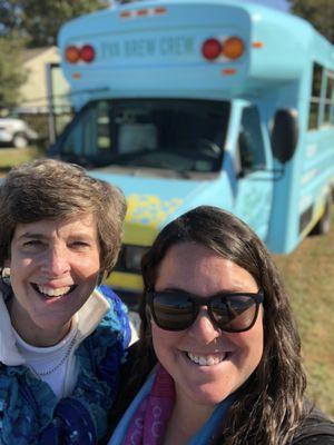 My name is Branden (with the sunglasses) and this is my mom, Terry - we are your RVA Brew Crew drivers. We hope to see you aboard Lola soon!