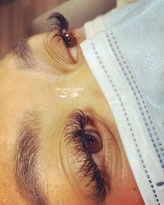 Mega volume eyelash extensions.