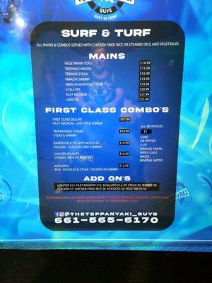 Menu. A seafood truck in Bako? Delicious!!!!! Want to try it all