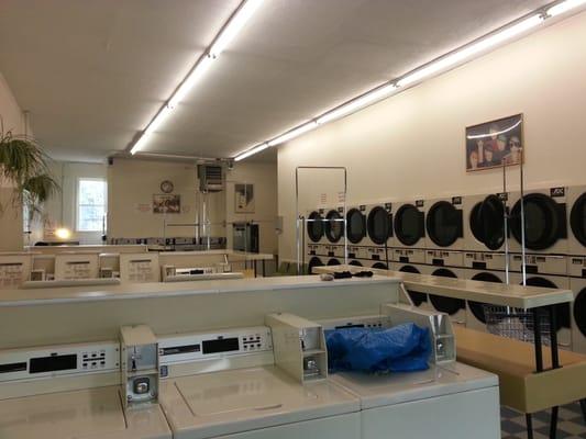 Spacious interior Dryers are 25 cents for 5 mins