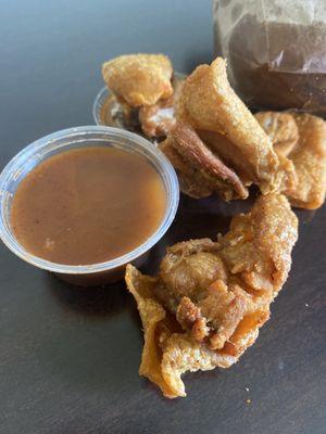 Chicken cracklins & rooster sauce