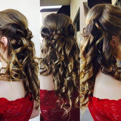 Half-do for prom by stylist Lisa Brown