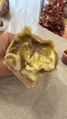 Green Chili & Egg Breakfast burrito