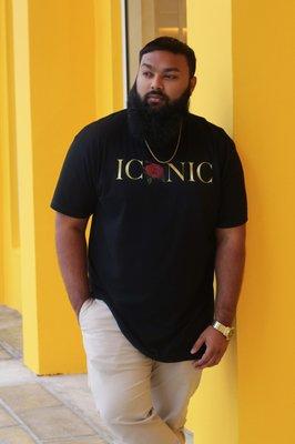 "Iconic Rose" shirt from my clothing brand, Iconic Unlimited. Created with Hialeah Printing Co.