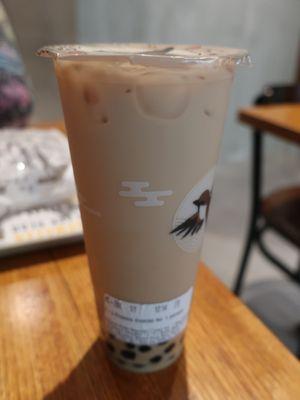 An Assam boba milk tea, which came with our bento box combo for 1.