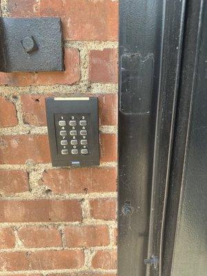 Pad to enter door code