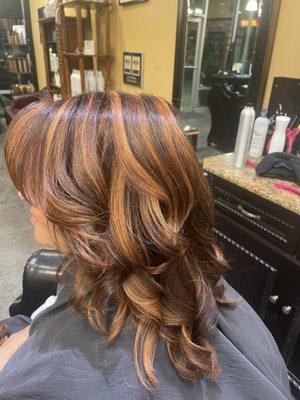 Copper gold highlights