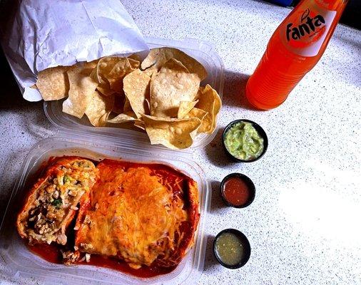 wet burrito (chicken) - chita's (delivered by doordash) - sacramento