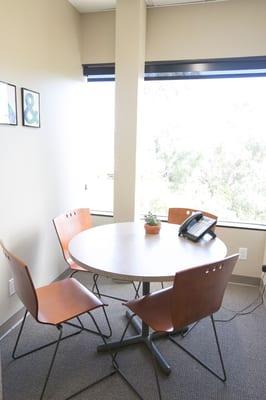 Small meeting room. Available to rent by the hour or day. Gorgeous view of canyon.