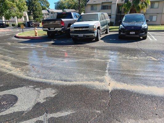 No running water except for the driveway!